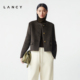 法式 LANCY 朗姿2025冬新款 气质羊毛羊驼毛短外套高级感圆领上衣女