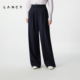 简约通勤阔腿西装 朗姿2025冬新款 LANCY 裤 女秋垂感长裤 纯羊毛