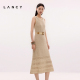 度假风修身 针织连衣裙 朗姿2025夏新款 镂空无袖 秀场同款 LANCY