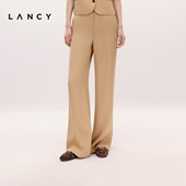 裤 女 朗姿2025年夏新款 复古通勤直筒阔腿西装 100%三醋酸 LANCY