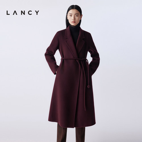 经典廓形 翻领设计 本料腰带