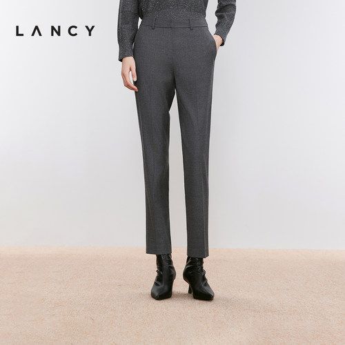 立体裤线 简洁腰头 小脚裤型