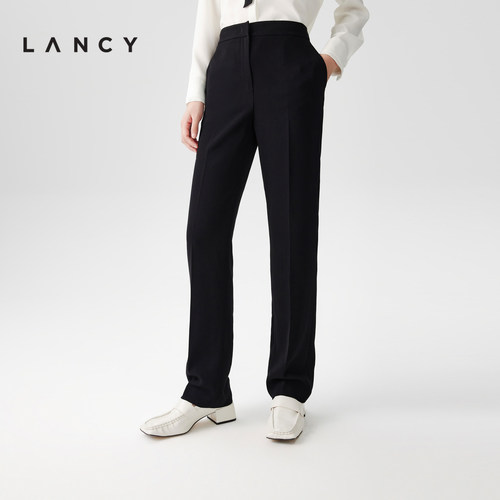 直筒裤型 高腰设计 便捷插袋