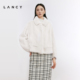 短款 LANCY 朗姿2024冬新款 翻领白色水貂毛高端外套女气质貂皮大衣