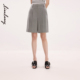 新款 朗姿2025夏季 女 短裤 轻薄羊毛 高端直筒通勤商务西装 LANCY