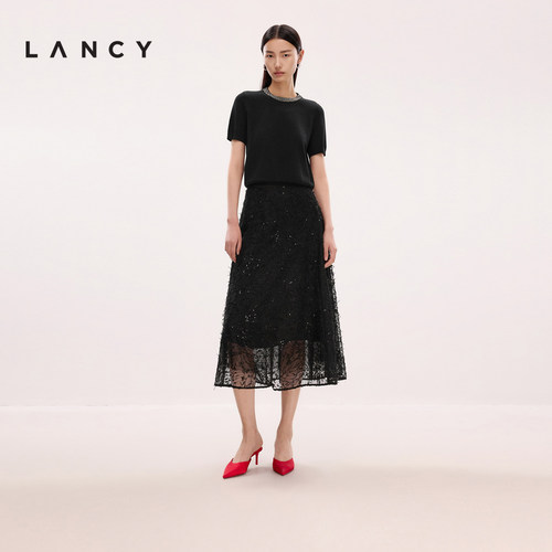 珠片点缀 肌理质感 量感伞摆