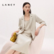 LANCY 女 一粒扣西装 朗姿2025夏新款 气质高级感醋酸西服外套七分袖