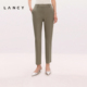 LANCY 女 直筒羊毛西裤 朗姿2025夏新款 通勤职业气质简约小脚九分裤