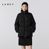 烫钻收腰短款 立领羽绒服 朗姿2025冬季 新款 匈牙利白鹅绒 LANCY
