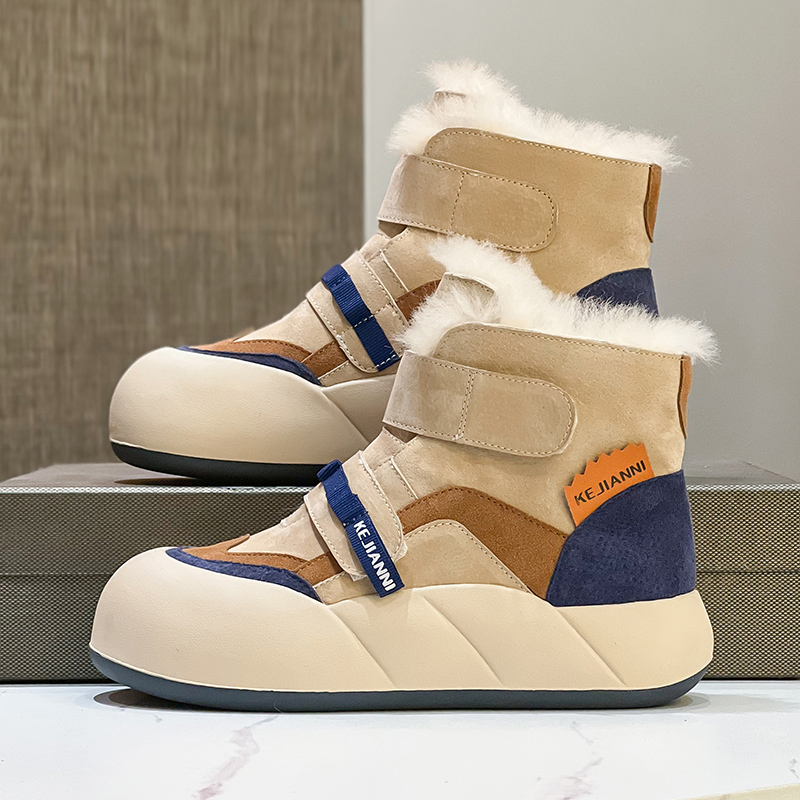 东北雪地靴女加绒加厚保暖棉鞋