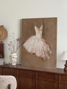 高端艺术芭蕾客厅挂画覆古质 Sabi古董风格 门廊装 饰画2025新Wabi