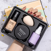 韩汝粉底液隔离霜散粉套装 控油持久遮瑕干油皮妆前乳学生平价正品