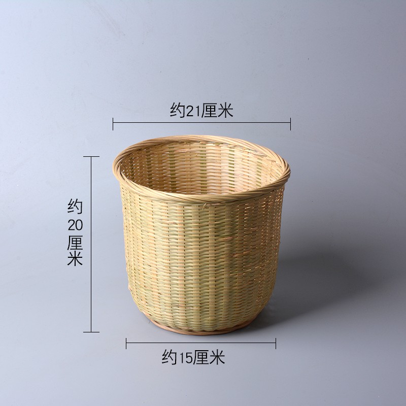 竹筐手工竹编圆形家用大号厨房馒头筐淘米筐竹子制品工艺品收纳i.