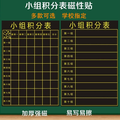 磁性小组积分表班级学号表黑板贴