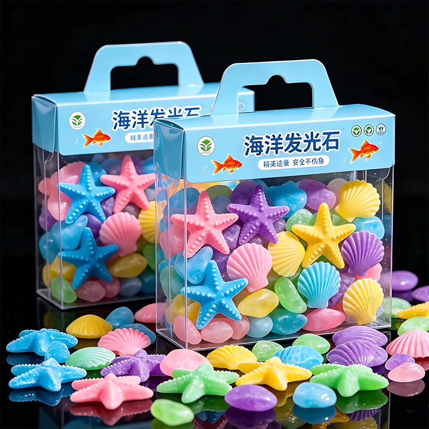 海洋发光石水族箱底砂装饰石头