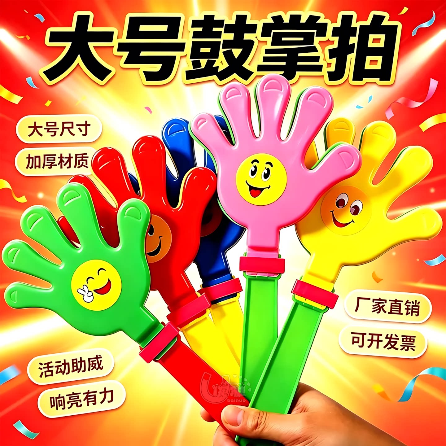 大号鼓掌拍晚会活动助威拍手器