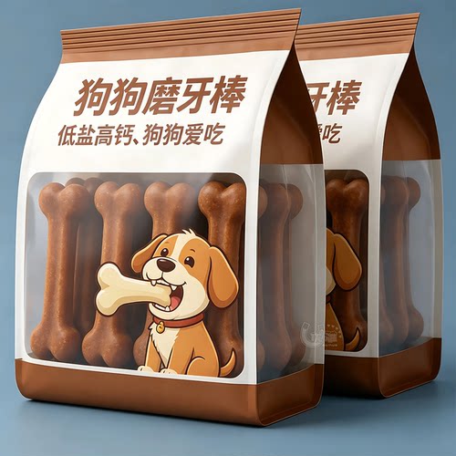 洁齿磨牙二合一磨牙棒摩擦牙垢