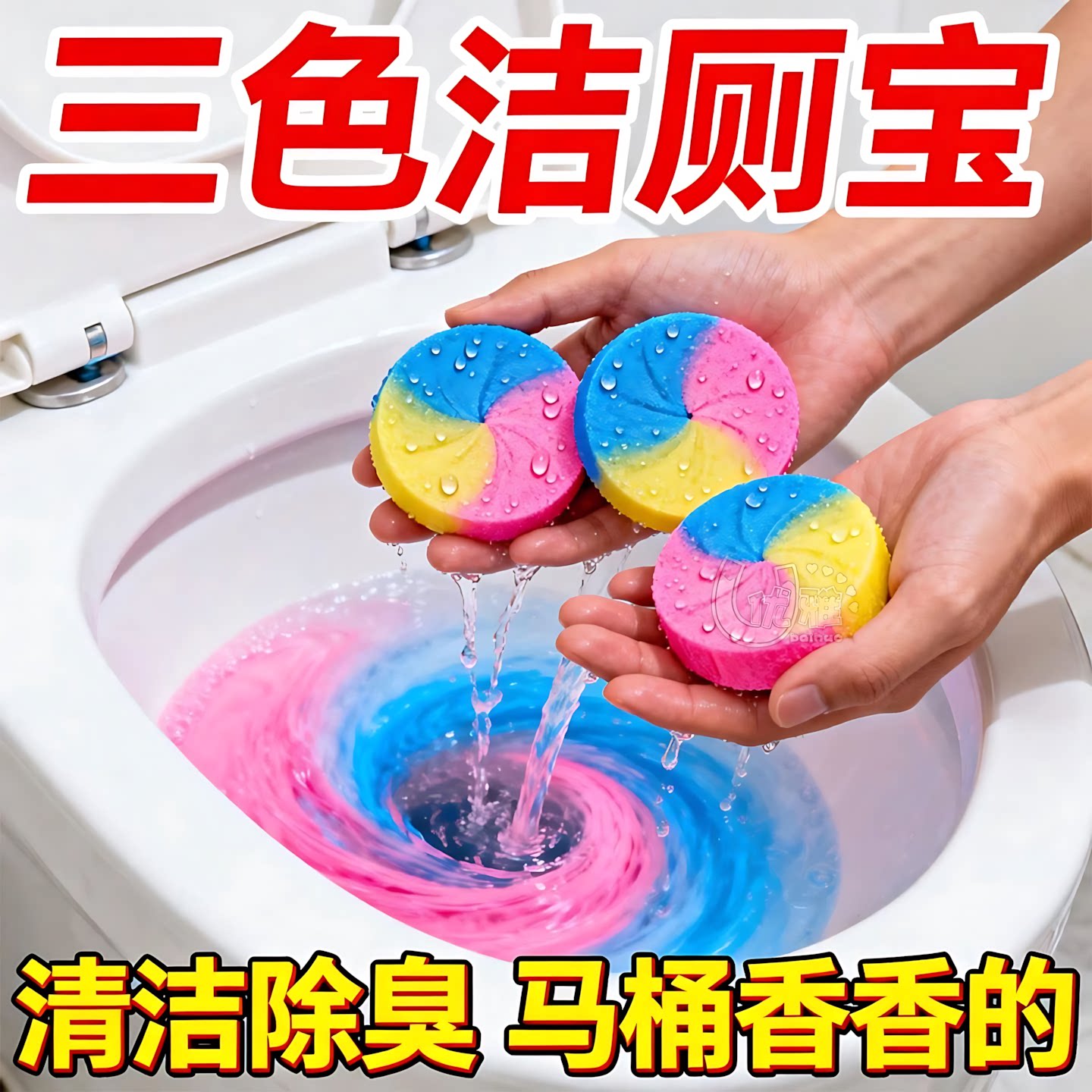 三色洁厕宝三效合一持久留香