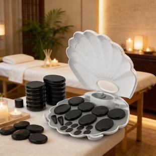 加热包铝制女性热石加热器温度黄油块、理疗石热敷通经活络鹅卵石