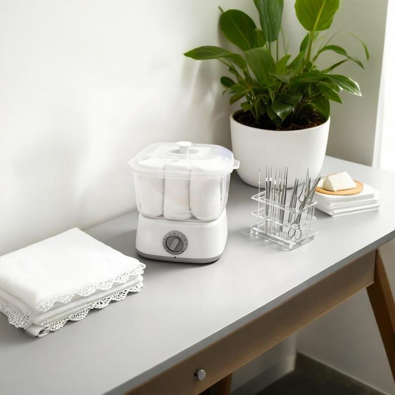 100度盐包迷你美容院毛巾加热消毒机美容工具消毒spa热敷石加热器