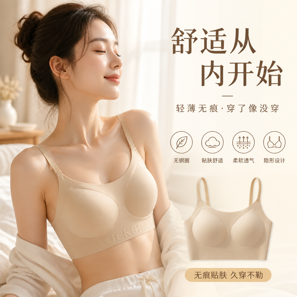 隐形无痕薄款美背运动文胸