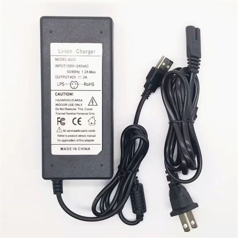 JASON电动滑板车专用USB头Li-ion Charger36V42V2A充电器适配器线