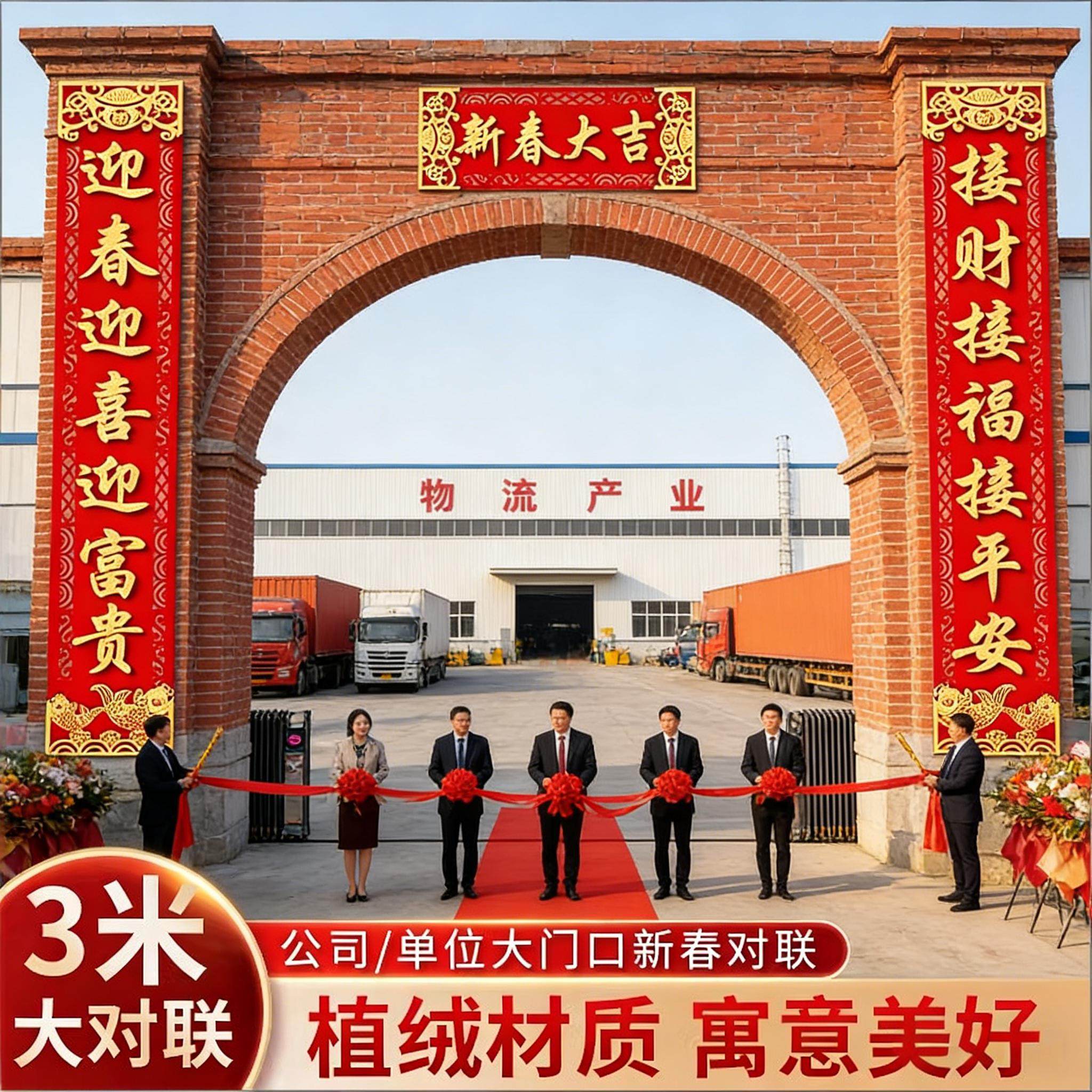 2026年马年高端对联公司大门出入平安门贴过年新款绒布3米大春联,节庆用品/礼品,对联,淘宝优惠券,粉丝福利购,淘宝优惠卷