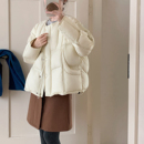 高级感超好看90泡芙羽绒服女2025新款短款学院风小个子冬季外套潮