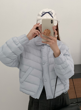 韩国原版90绒子羽绒服2025年新款显瘦百搭翻领百搭甜美冬季外套潮