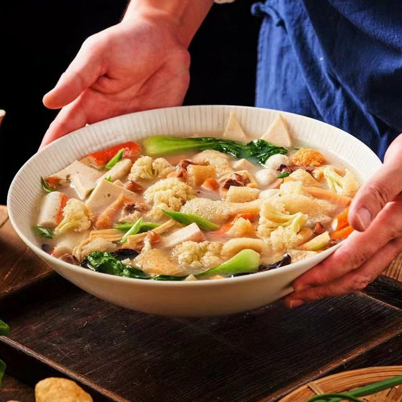 福建小吃福州特产美食福清杂烩汤酸辣鱿鱼汤荔枝肉火锅配料250g