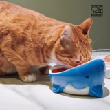 Корм для собак керамическая кошачья чаша карликовые ноги Большая собачья миска бассейн косой рот для защиты шеи