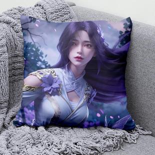 完美世界动漫周边抱枕帅气石昊柳神月婵清漪玩偶卧室床头靠枕靠垫