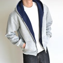 【双拼色】重磅800G拉链连帽卫衣Boxy短款秋冬厚开衫外套cleanfit