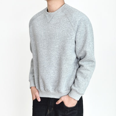 【倒三角】重磅500G圆领卫衣男