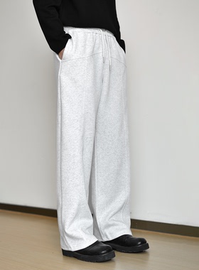 【卫裤之王】重磅600G弯刀卫裤男加绒厚款休闲cleanfit运动长秋冬