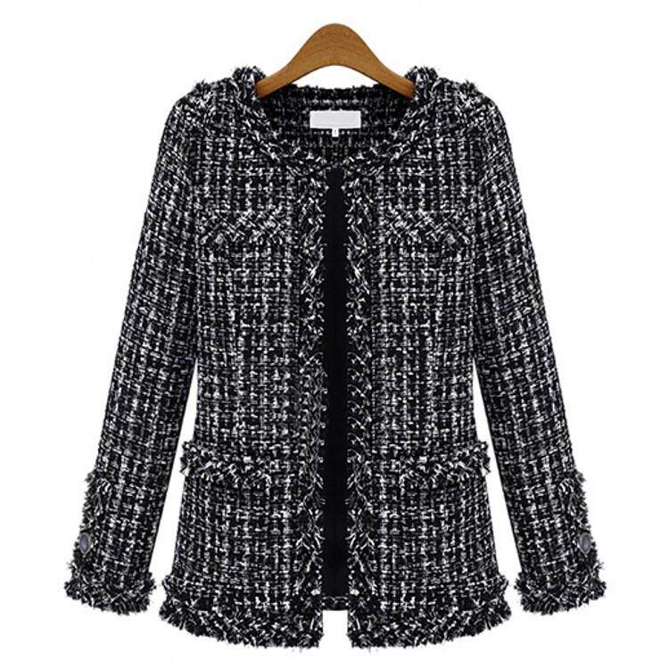2016 Europe women jacket short coats slim woollen coat lady