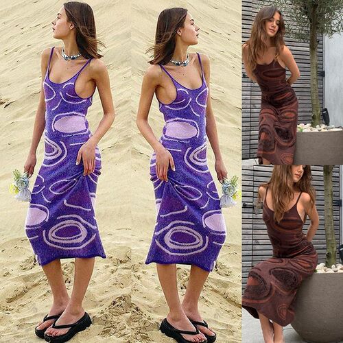 Backless Hollow Sling Bag Hip Dress Long Skirt露背包臀裙长裙