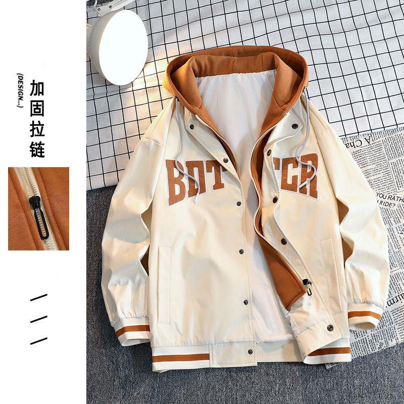 棒球服男士2022新款港风外套春秋款夹克衫jacket men coat autumn