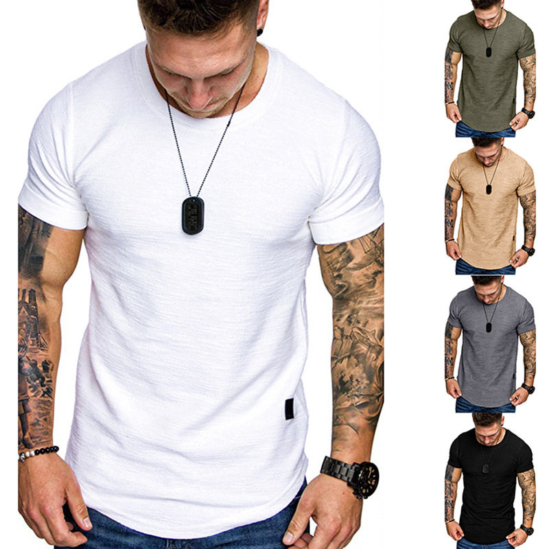 mens tshirts white tshirt for man men男士T恤圆领休闲短袖夏季图片