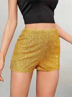 Women nightclub sequin shorts夜店修身酒吧舞台表演短裤 女