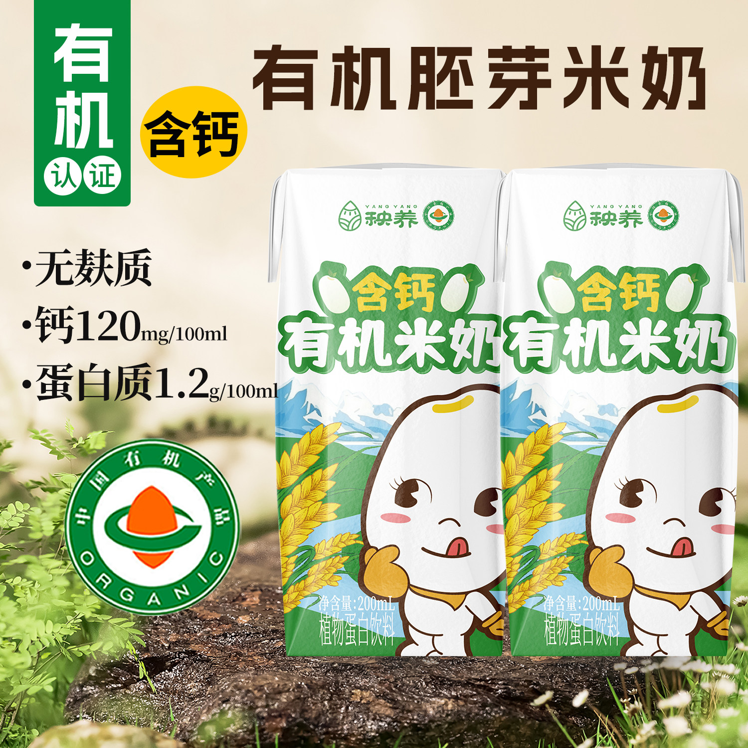 有机植物奶含钙儿童早餐奶无麸质图片