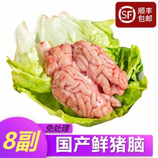 【顺丰到家】国产鲜猪脑新鲜冷冻猪脑花猪脑子猪脑髓火锅食材