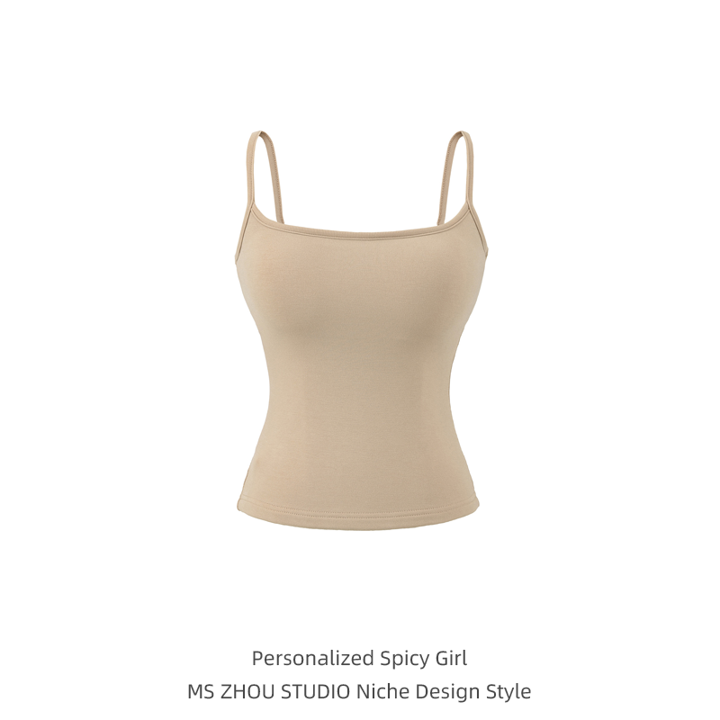 显胸大可拆卸带胸垫吊带背心外穿