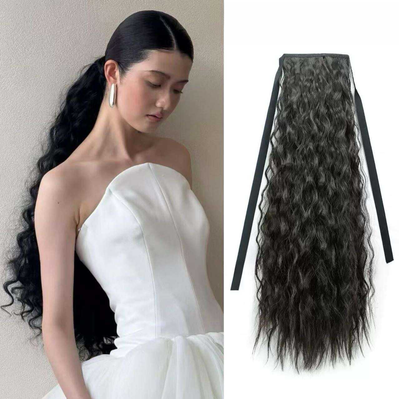 婚纱造型玉米须爆炸头假发绑带高