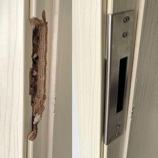 门锁挡片卧室木门锁槽损坏加长挡片包边专用修复锁扣板门锁导向片