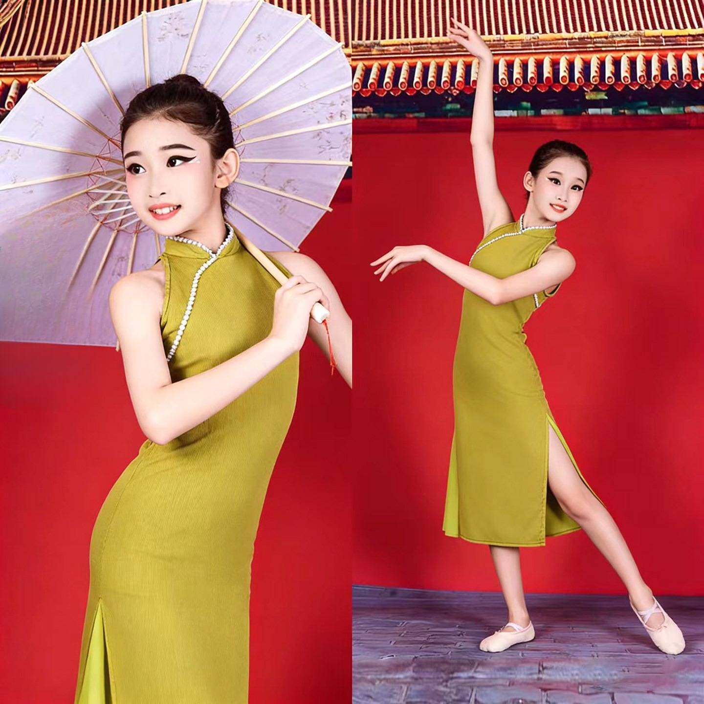 少儿古典旗袍演出服|入画江南