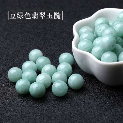 7A翡翠色玉髓散珠男女士手链手串
