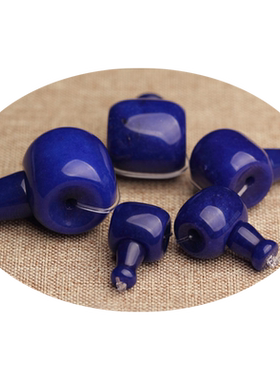 青金蓝玉髓三通佛头12mm20mm