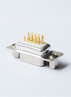 DSUB 9PIN焊线连接器 实芯镀金车针工业DB9串口公母接头 双排9芯