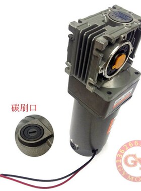 RV30大速比100W350W500w永磁直流涡轮齿轮减慢速电机DC12v24v220V
